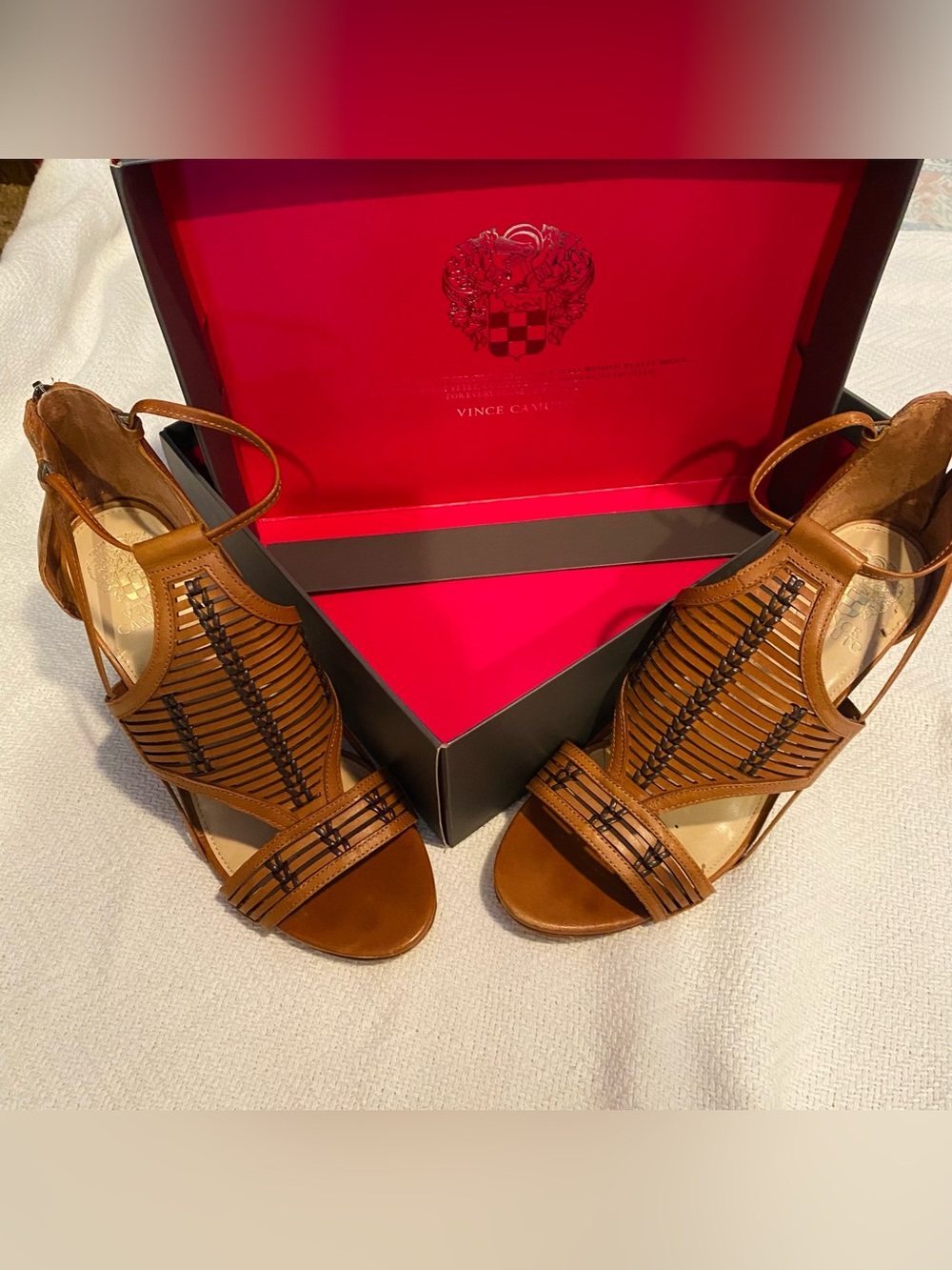 Vince Camuto Ceara Fisherman Brown Sandals
